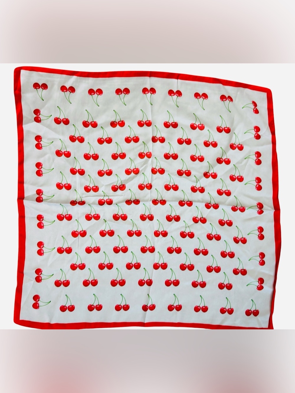 Cherries Print Bandana Scarf NWT